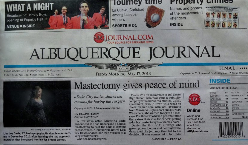 ABQ Journal Front Page