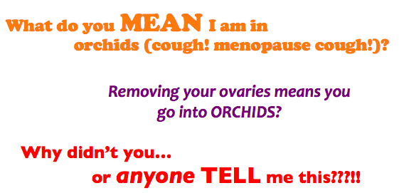 What? Orchids (fka menopause)?